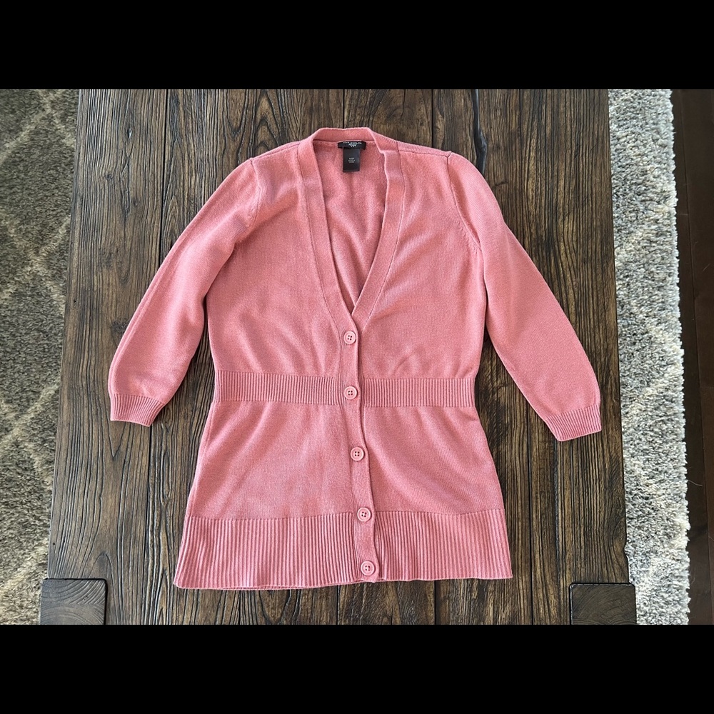 1/4 Sleeve Cardigan - Mauve